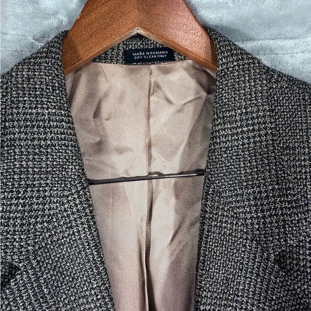Oscar de la Renta Mens Glen Plaid Wool Blazer Sport Coat 42L suit Tailored